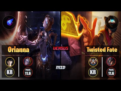 Doinb ORIANNA (Mid) [Phase Rush] VS TWISTED FATE - Challenger KR Patch 11.6