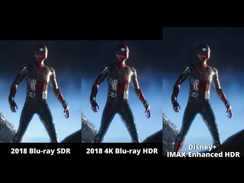 Avengers: Infinity War Disney+ IMAX Enhanced vs 4K Blu-ray vs Blu-ray (HDR version)
