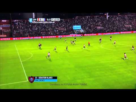 Gol de Blanco. Unión 0 - San Lorenzo 1. Fecha 16. Primera División 2015. FPT.