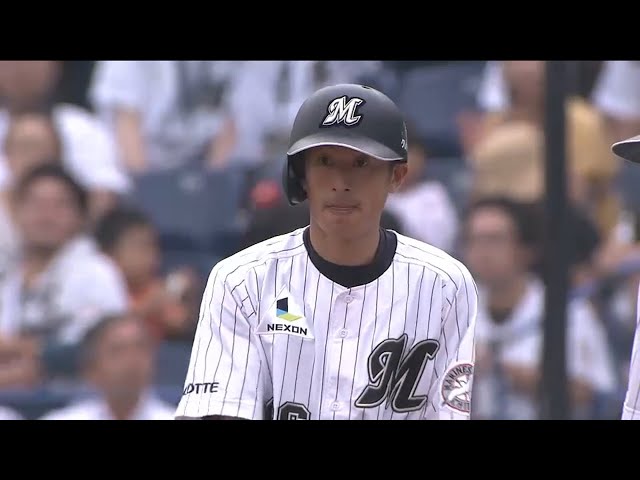 【6回裏】マリーンズ・岡田 2打席連続タイムリー!! 2015/6/27 M-Bs