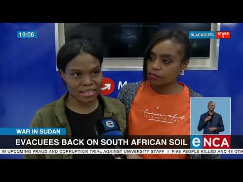 War in Sudan Evacuees back on South African soil