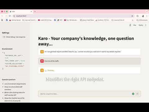 Karo demo video