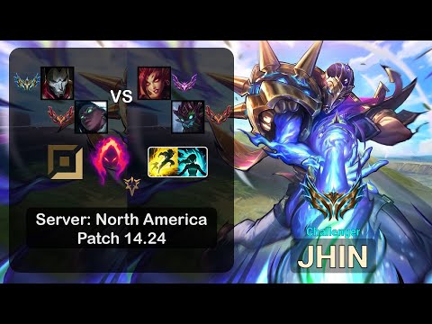 Jhin ADC + Senna vs Zyra + Maokai - NA Challenger - Patch 14.24