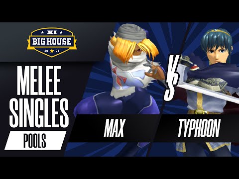 max (Sheik) vs Typhoon (Marth) - Melee Singles Pools - The Big House 11