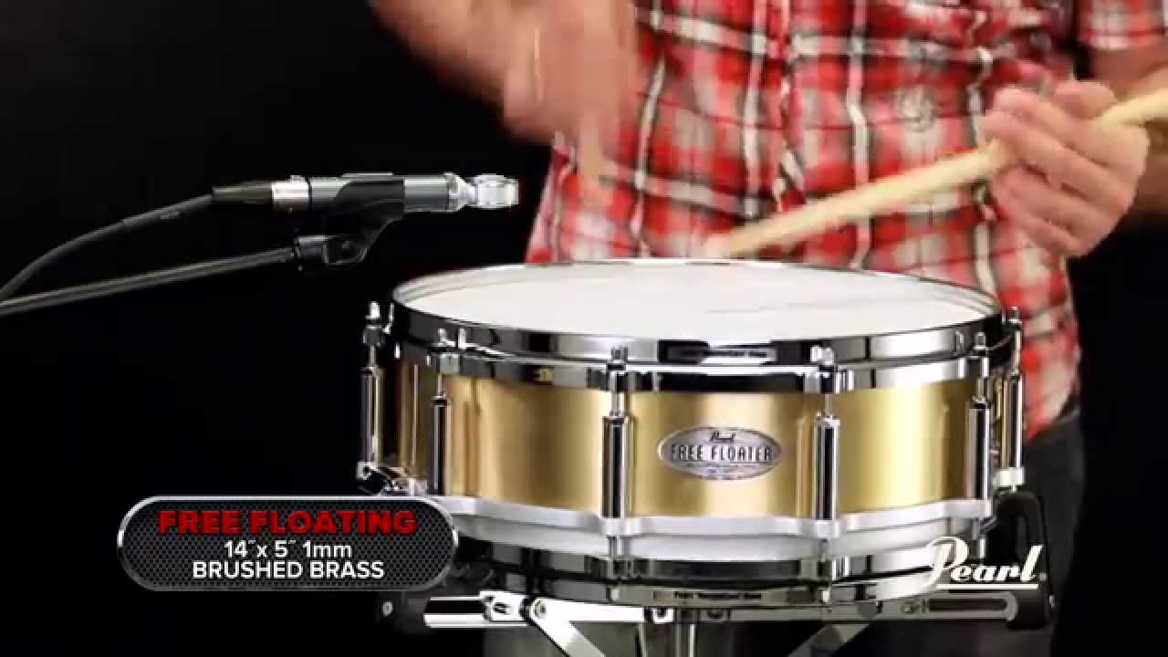 Pearl Free Floater 14x5" Snare Drum - Brass