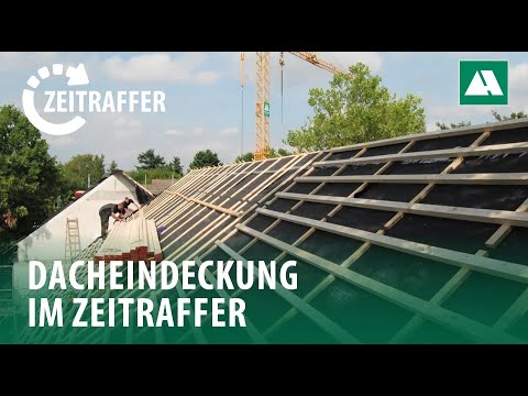 Dacheindeckung im Ring im Zeitraffer