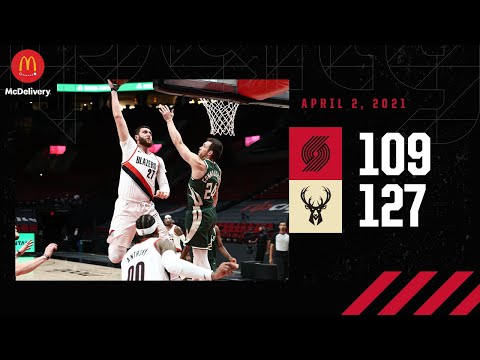 Trail Blazers 109, Bucks 127 | Game Highlights by McDelivery | April 2, 2021