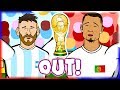 😭MESSI & RONALDO - OUT!😭 (World Cup Parody Song, France Argentina 4-3, Uruguay Portugal 2-1 Goals)