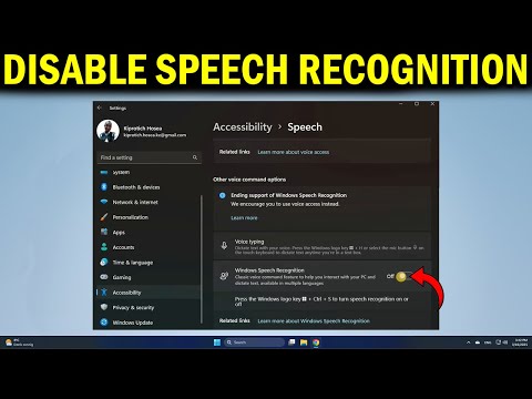 How To Turn Off Disable Speech Recognition in Windows 11