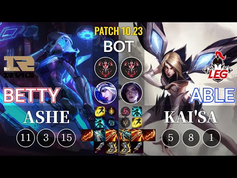 RNG Betty Ashe vs LEG Able Kai'Sa Bot - KR Patch 10.23