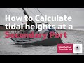 How To Calculate Tidal Heights At Secondary Ports