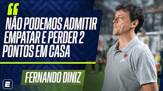 DINIZ LAMENTA EMPATE ENTRE VASCO E CHAPECOENSE E COMENTA GOLS PERDIDOS POR BRENNER