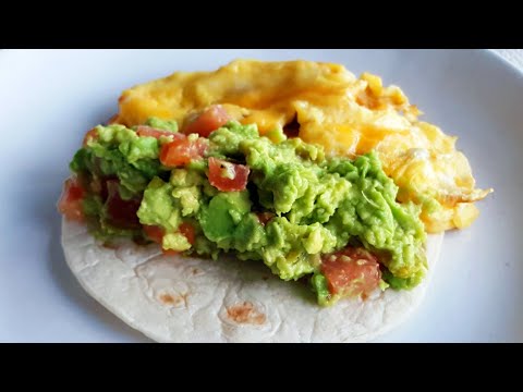 Breakfast Taco with the Easiest and Best Guacamole | Egg Cheese Avocado Taco