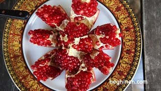 How to Peel and Cut a Pomegranate - Heghineh Cooki