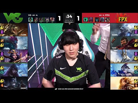 VG vs FPX | W6D4 - Match 1 Game 3 | LPL Summer Split 2020 – S10 | Vici Gaming vs FunPlus Phoenix