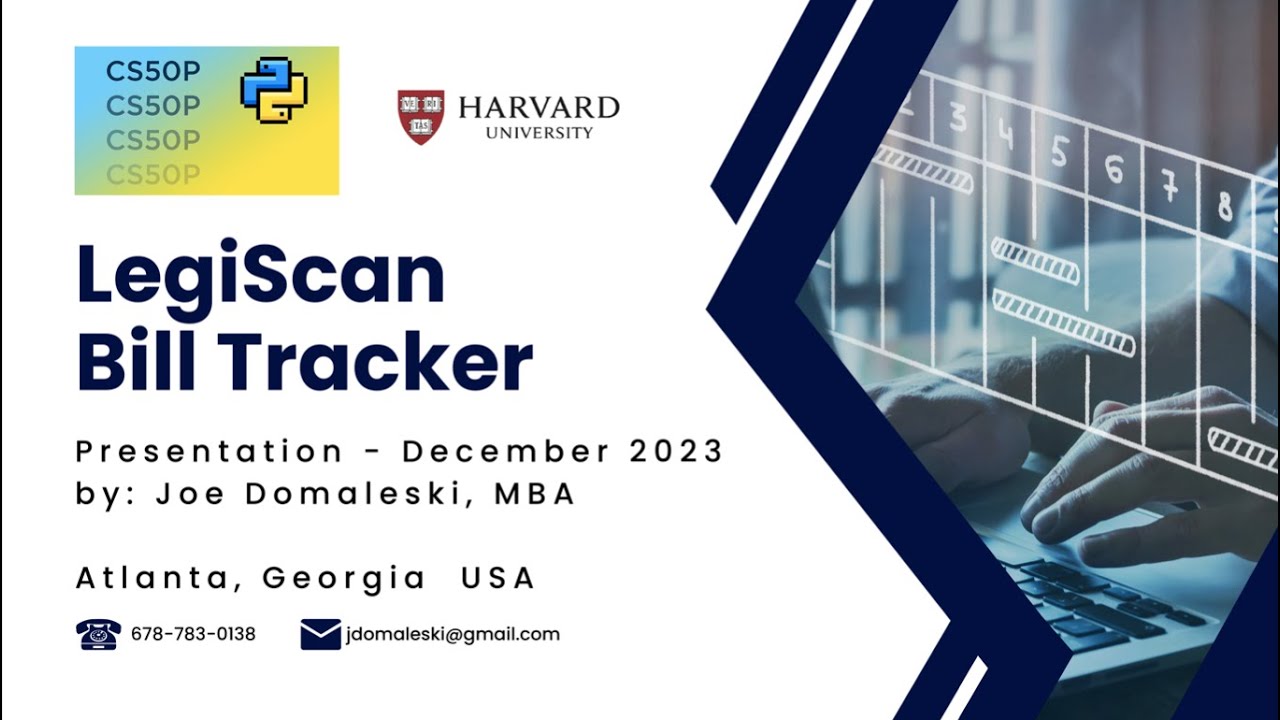 LegiScan Bill Tracker (Python programming project for CS50)