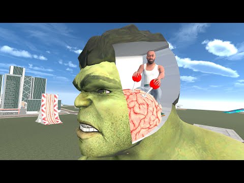 Franklin Enter Hulk’s Head & Control His Brain In Indian Bike Driving 3d