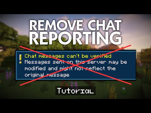 REMOVE Chat Reporting & Popups From Minecraft (Tutorial)