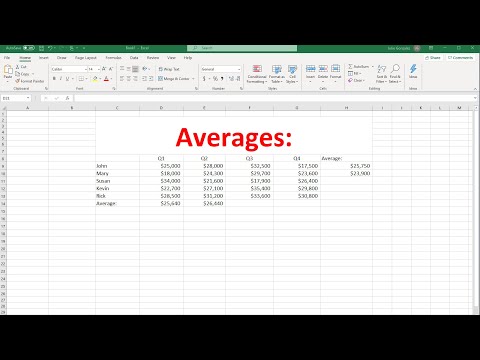 How To Calculate The Average In Excel
