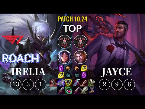 T1 Roach Irelia vs Jayce Top - KR Patch 10.24