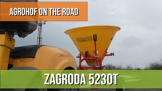 Vontatott só és műtrágyaszóró (650 kg teherbírású műanyag tartály)/ Zagroda 5236aT
