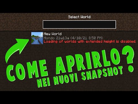 Come aprire i vecchi mondi in Minecraft 1.17?