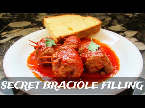 BRACIOLE AL SUGO made in Italy (beef rolls with...