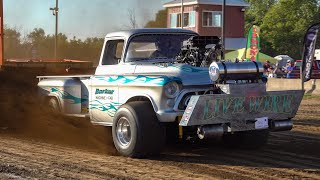 OSTPA Truck Pulling 2024: Super Modified 4wd Trucks. Dayton, OH. Montgomery County Fair Pull.