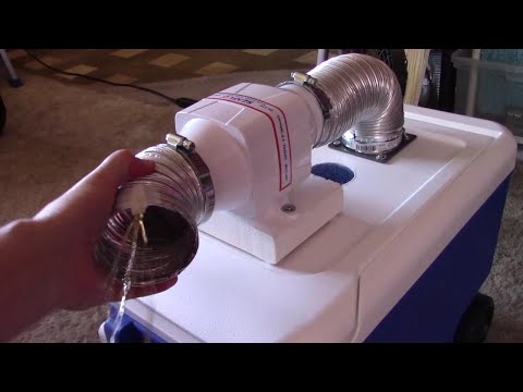 Deluxe DIY Air Cooler! w/Built-in Radiator & Air Filter! AC/DC 12V! Low Temps (360 nozzle) solar op.