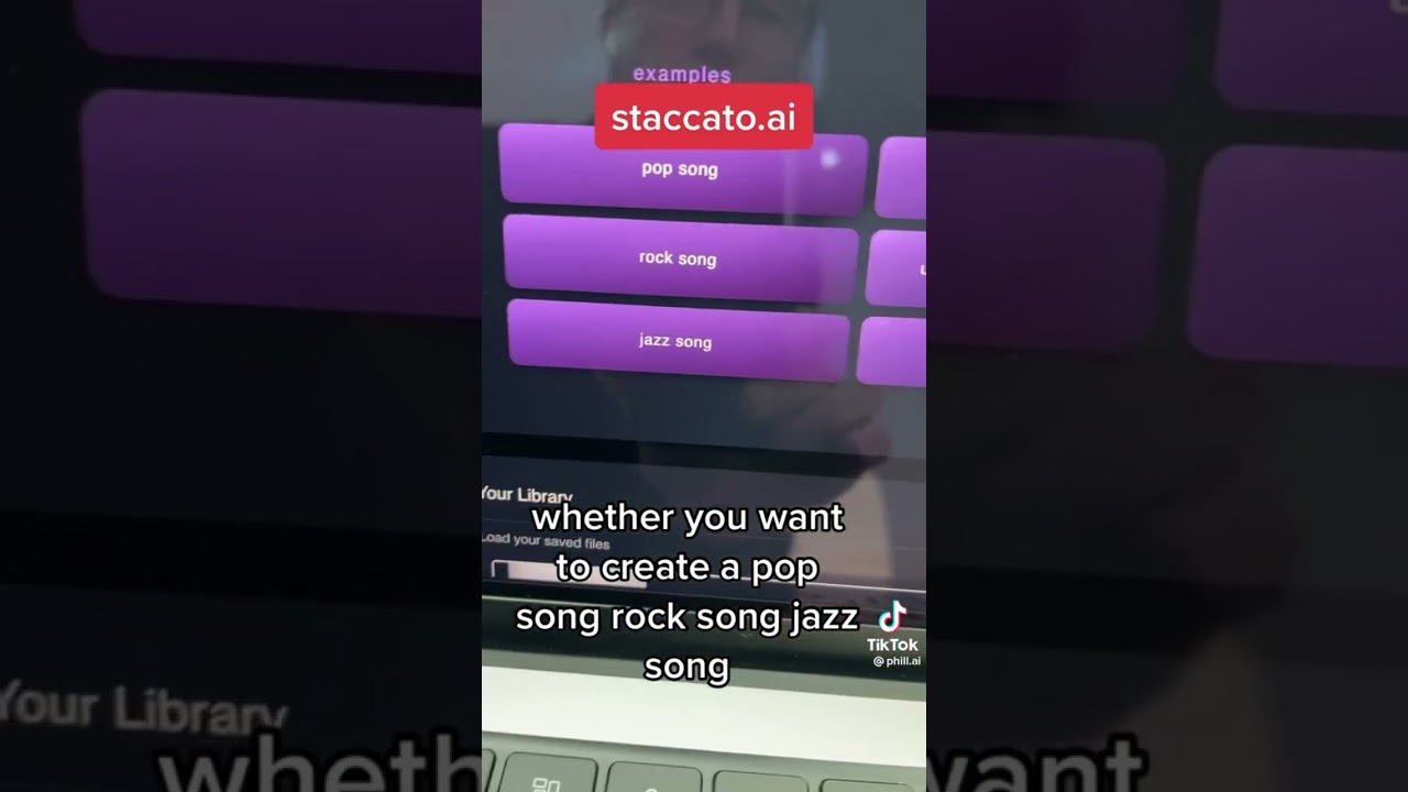 Staccato Ai helps you write lyrics and music