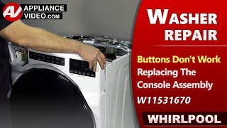 Washer Buttons Not Working - Diagnostic & Repair on Console Assembly by Factory Technician