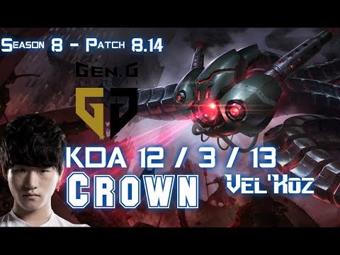 GEN Crown VEL'KOZ vs ORIANNA Mid - Patch 8.14 KR Ranked