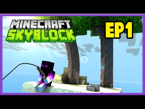 A CRAZY BEGINNING | Minecraft Skyblock Let's Play Episode #1 (Java/Bedrock Server)