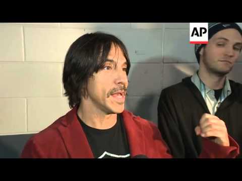 Members of the Red Hot Chili Peppers talk about their halftime performance with Bruno Mars at the Su