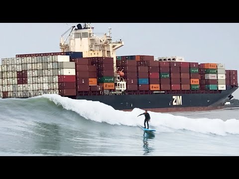 Mega Tanker Wave Surfing in South Carolina (BIGGEST WAVES YET!)