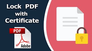 How to lock a pdf file with certificate security in adobe acrobat pro dc