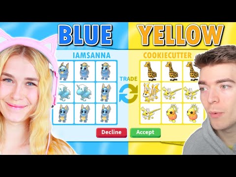 One Color RICH Trade Challenge Sanna VS Cookie Cutter In Adopt Me! (Roblox)