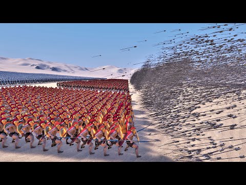 10,000 RPM Full Auto Archer VS 100.000 Knights & 10.000 Spartans - Ultimate Epic Battle Simulator