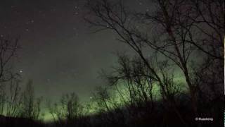 preview picture of video 'Northern Lights (Aurora) in Abisko Turiststation, Sweden'