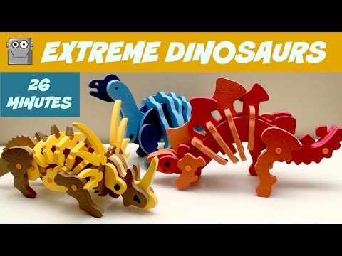 EXTREME DINOSAURS 26 Minutes 3 Dinosaurs 3-D Foam Puzzle Video