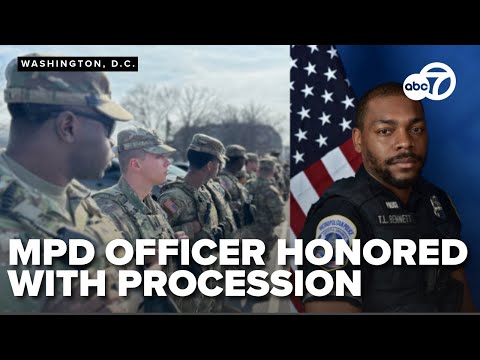 Metropolitan Police honor officer struck while helping driver on I-695 with procession