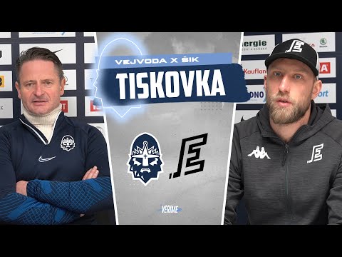 Tisková konference Kladno - K. Vary: Otakar Vejvoda a Vojtěch Šik