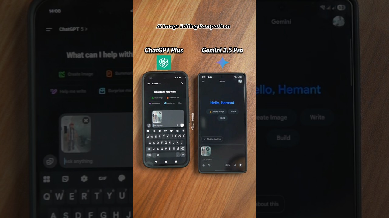 ChatGPT Plus Vs Google Gemini 2.5 Pro AI Image Generator Comparison