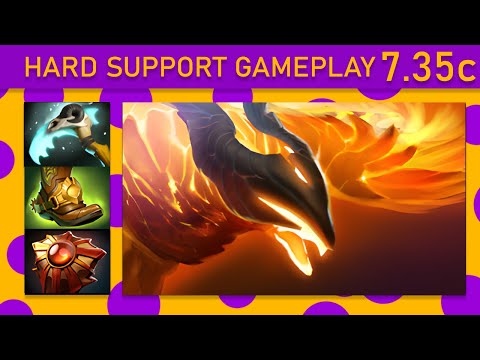 ⭐ Kitrak Phoenix 30+ K/A! Hard Support Gameplay 7.35c - Dota 2 Top MMR