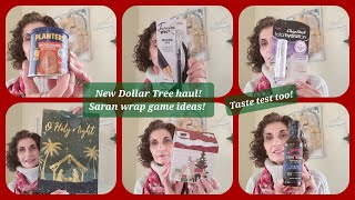 New Dollar Tree haul. Ideas for Saran wrap game! 🎄😃