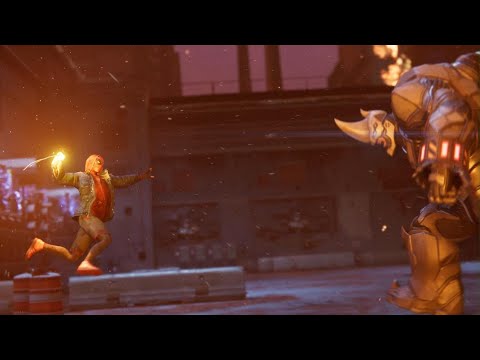 Miles Uses Venom Punch On Rhino Spider-Man: Miles Morales