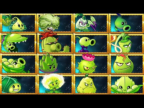 All GREEN BLUE Premium Plants Max Level Power-Up! in Plants vs Zombies 2