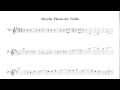 Skyrim Theme for Violin (sheet music) 