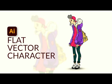 Flat Vector Character illustration Adobe illustrator Character Design process Hindi