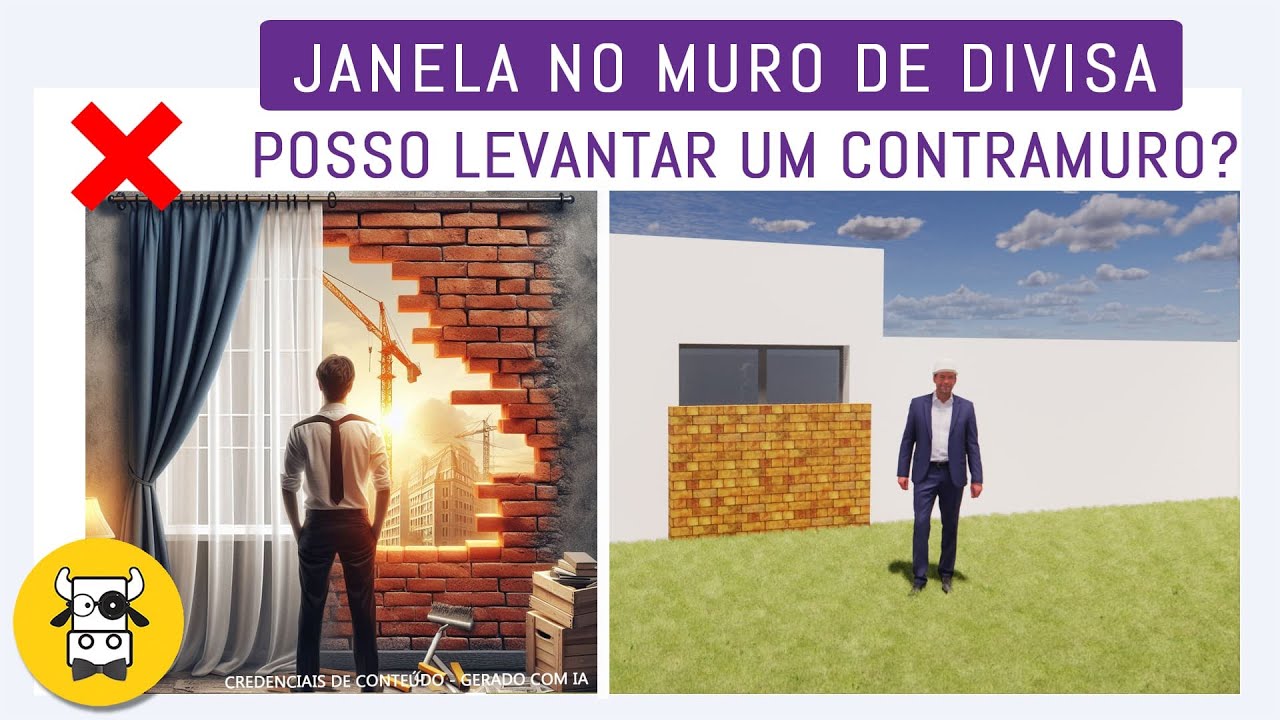 Meu vizinho construiu uma JANELA no muro, posso levantar um contramuro?